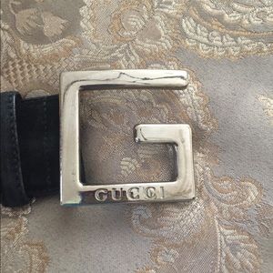 Authentic Gucci Black Suede Belt